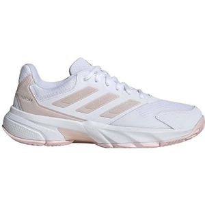 adidas Courtjam Control 3 tennisschoenen voor dames Non Football Low, Ftwr White Sandy Pink Met Sandy Pink, 36 2/3 EU