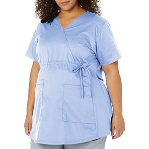WonderWink 145ACEILXS Wonder Work Zwangerschaps Mock Wrap Top, Ceil Blue, Standaard-XS Maat