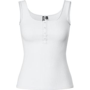 PIECES Pickitte-tanktop voor dames, Noos BC, wit (helder wit), L