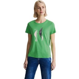 Street One Dames shirt met korte mouwen bedrukt, Light Spring Green, 42