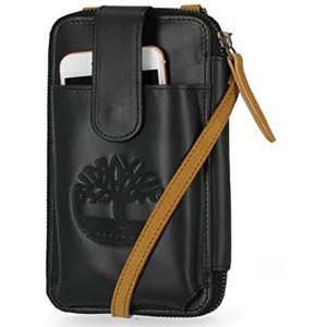 Timberland RFID lederen mobiele telefoon crossbody wallet bag, zwart (oudroz), eenheidsmaat