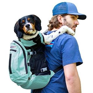 K9 Sport Sack | Hondenrugzak voor kleine en middelgrote huisdieren | Verstelbare hondenrugzakdrager aan de voorkant | Volledig geventileerd | Veterinaire Goedgekeurd (Medium, Air Plus - Summer Mint)