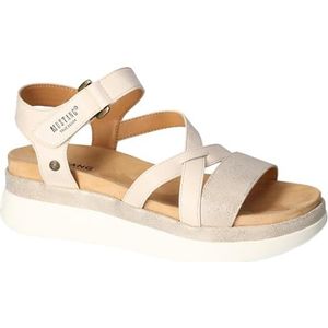 Mustang Dames 1493-803 sleehaksandalen, 41 EU, ivoor, 41 EU