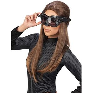 Rubie 's Officieel Catwoman Deluxe masker en oren, Batman-accessoire voor volwassenen, eenheidsmaat, zwart.