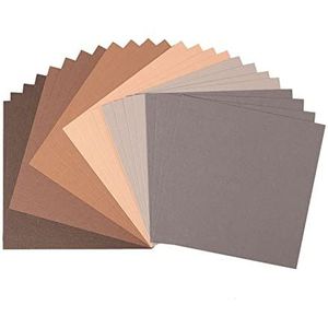 Vaessen Creative Florence Scrapbook-Papier 216 g 6x6"" - x24 vellen - multipack, bruin, papier, multicolor, 15 x 15 x 0,8 cm
