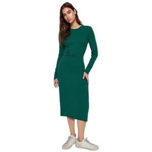 Trendyol FeMan Bodycon Slim fit gebreide jurk, smaragd, S, Emerald, S