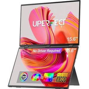 UPERFECT - Delta - Dual Portable Monitor - 15.6 inch - 1080P HDR - Vouwbaar