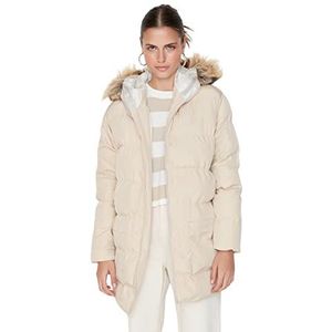Trendyol Winterjas - Zwart - Midi, Beige, XS