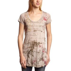 Herrlicher t-shirt emelle, beige (beige melange 363), L