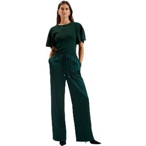 Ted Baker WMT-UMAIBO - Satijnen joggingbroek met wijde pijpen, Dk-groen, 42