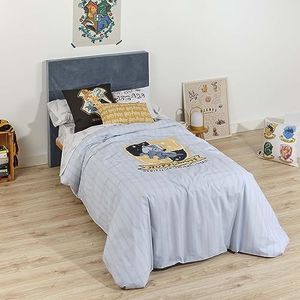 Belum Harry Potter dekbedovertrek, dekbedovertrek met knopen, 100% katoen, model Huffelpuff Sweet voor 105 cm breed bed (180 x 220 cm)