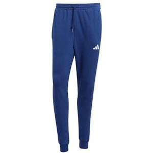 adidas Heren ESSENTIAL THREE STRIPES FRENCH TERRY PANT, Dark Blue/White, L