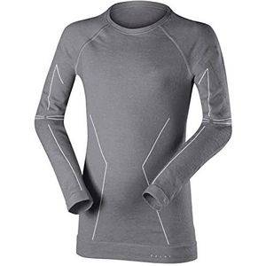 FALKE Uniseks-kind Top van onderlaag Wool-Tech K L/S SH Wol Functioneel material Sneldrogend 1 Stuk, Grijs (Grey-Heather 3757), 170-176