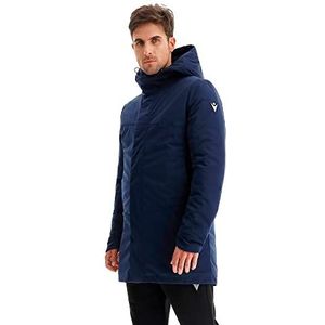 Macron - Athleisure FCB Arviat - Waterdichte Padded Hoody - Blauw en Grijs - Materiaal