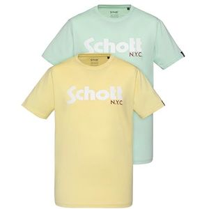 Schott NYC Tspklogo T-shirt voor heren, Meerkleurig, L