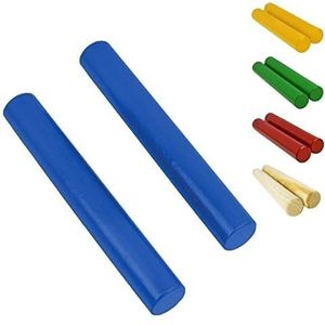 A-Star Blue Wood Claves, 20cm - 2st/paar - Handheld Rhythm Sticks, houten percussie-instrument