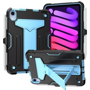 iPad Mini 6 Case 8,3 inch 2021 Case voor iPad Mini 6 Generation Slim Case 3 lagen iPad Mini 8,3 inch 6e generatie A2567 A2568 A2569 Black Blue