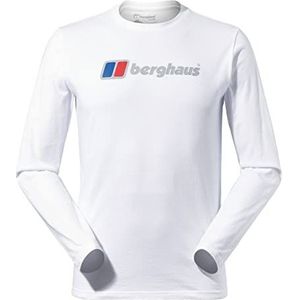 Berghaus Heren Organic Big Logo T-shirt met lange mouwen, zuiver wit, 2XL
