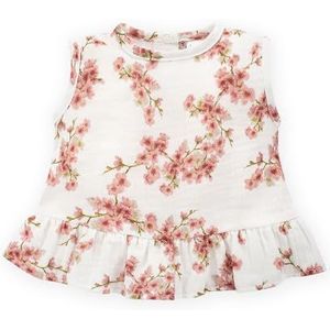Pinokio Wooven Girls Vest voor babymeisjes, Écru Flower, 68 cm