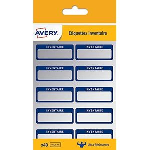 Avery – verpakking met 40 etiketten voor inventaris, bijzonder resistent, 48 x 20 mm, beschrijfbaar, 1 lijn
