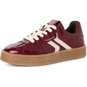 Tamaris veterschoenen dames sportief, Bordeaux Croco, 38 EU