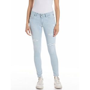 Replay Dames Jeans New Luz Skinny-Fit, Super Light Blue 011, 27W / 28L