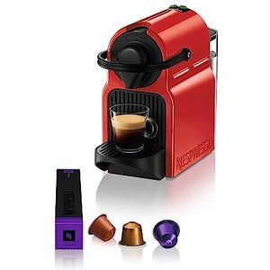 Krups Nespresso, Krups Inissia YY1531FD Nespresso-koffiezetapparaat, koffiezetapparaat, compacte automaat, druk 19 bar, rood