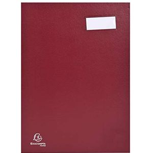 Exacompta - Ref. 57025E - 1 Handtekenmap directie - linnen rug - etikethouder - plastic omslag - 24 vakken in roze karton met 3 perforaties - afmeting 24x35 cm - Kleur: rood
