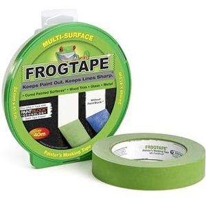 Frog Tape Groene Multi Oppervlakte Schilders Masking Tape 24mm x 41.1m Hangend Pak. Binnen schilderen en decoreren voor scherpe lijnen en geen verfafloop