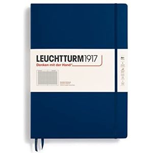 Leuchtturm1917, 359868, notitieboek Master (A4+), hardcover, 233 genummerde pagina's, marine, geruit