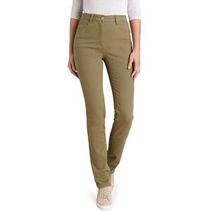 Damart Broek met hoge taille van 79 cm, kaki, dames