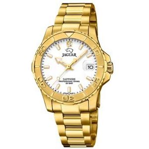 JAGUAR Polshorloge model J898/3 uit de collectie Woman, 34 mm, wit, met geplateerde armband voor dames