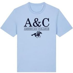AMERICAN COLLEGE USA T-shirt, hemelsblauw, 14 jaar, casual, Blauw, 14 Jaar