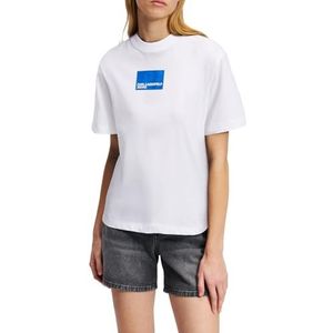 KARL LAGERFELD - KLJ Regular Short Sleeve Box Logo Tee - Wit - 100% Biologisch Katoen