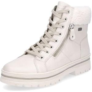 Remonte - Veterboots - Offwhite - Glad Leer - Waterafstotend Tex-membraan