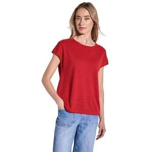 Street One - A323146 - T-shirt - Glory Red - Katoen - Kanten Details