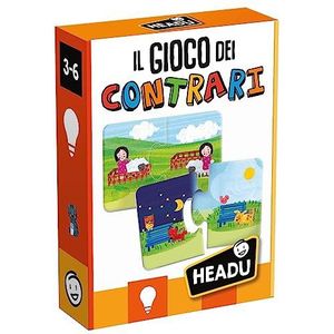 Headu It20584 Het spel van het tegenspel om te vergelijken, educatief spel voor kinderen van 3 tot 6 jaar, gemaakt in Italië
