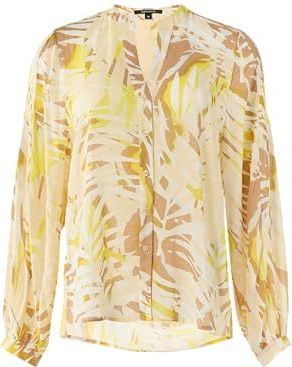 comma - Blouse - Viscose - Tuniekkraag - Doorknoopsluiting