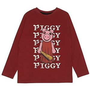 Piggy Baseballschläger T-shirt, Kinderen, 116-182, Burgund, Officiële Koopwaar