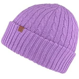 BICKLEY + MITCHELL Dames Color Popping Cable Rib Beanie Hat, lila (lilac), Eén maat