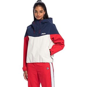 FILA Dames TOPRAKTISCHCUMA Windbreaker Pull-on Jacket, Medieval Blue-Egret-True Red, S