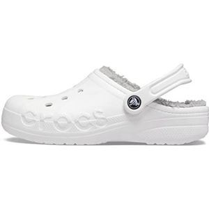 Crocs Clog Baya Lined Clog uniseks-volwassene Klompen , Wit Light Grey , 48/49 EU