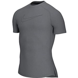 Nike M NP DF Tight Top SS T-shirt voor heren, IJzer Grijs/Zwart/Zwart, 4XL