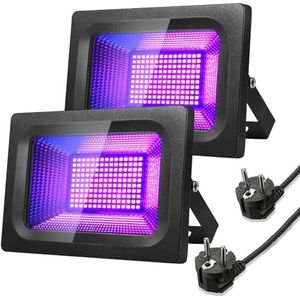 Lunsy Halloween viering blacklight 30W UV LED schijnwerper schijnwerper lichteffect partylicht podiumverlichting waterbestendig geschikt voor Halloween aquarium concert party etc.