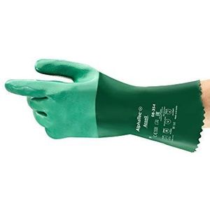 Ansell AlphaTec 08-354 neopreen handschoenen, bescherming tegen chemicaliën en vloeistoffen, groen, maat 9 (12 paar)