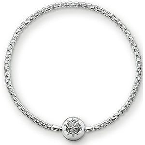 Thomas Sabo Unisex armband Karma Beads 925 sterling zilver KA0001-001-12, 16,00 cm, Sterling zilver, zonder steen,