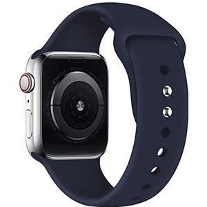 lopolike Compatibel met Apple Watch Band 38/40/41 mm, zachte siliconen armband, reservearmband voor iWatch Series 8 SE 7 6 5 4 3 2 1, (midnight blue, extra lang), bordeauxrood (wine red), 38/40/41mm