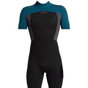 Quiksilver Springsuit met korte mouwen en rits PROLOGUE 2/2 SS SPRINGSUIT BZ Heren Groen S
