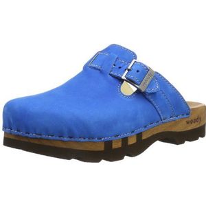 Woody heren lukas slippers, blauw nubuck blue, 47 EU