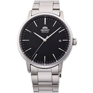 Orient Heren analoog automatisch horloge met roestvrijstalen armband RA-AC0E01B10B, zilver-zwart, armband